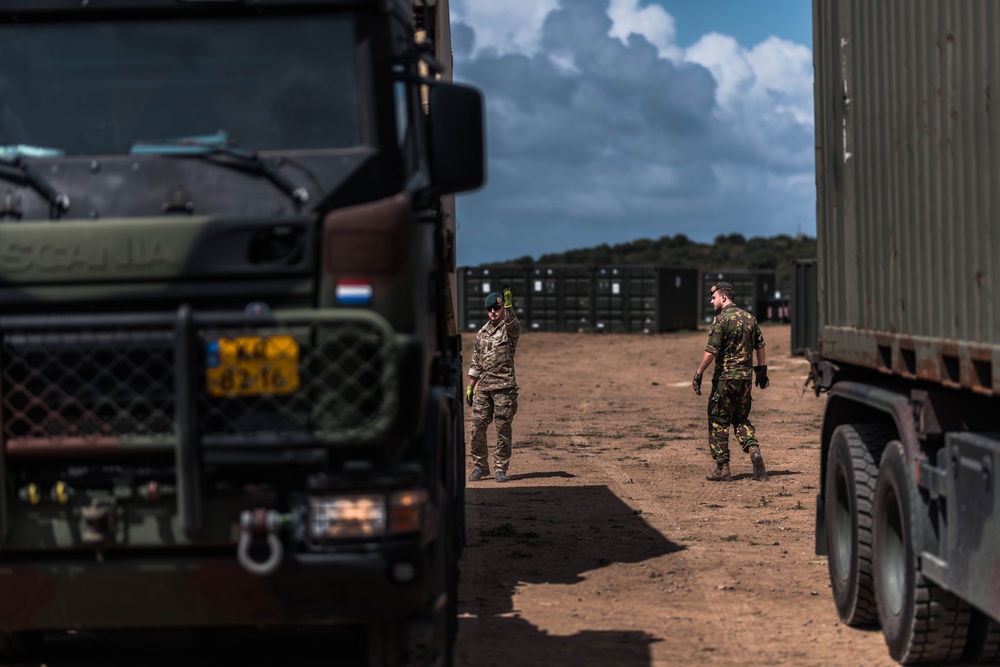 Soldiers Stage Equipment for Exercise Noble Jump 23