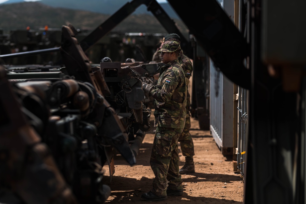 Soldiers Stage Equipment for Exercise Noble Jump 23
