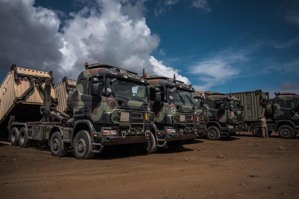 Soldiers Stage Equipment for Exercise Noble Jump 23