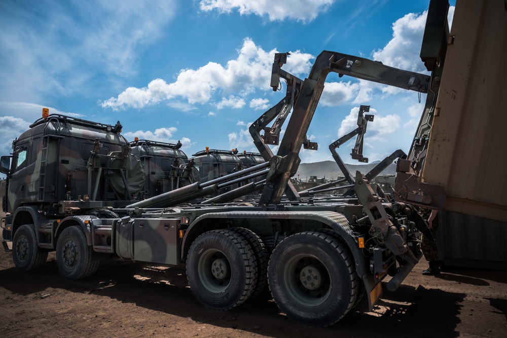 Soldiers Stage Equipment for Exercise Noble Jump 23
