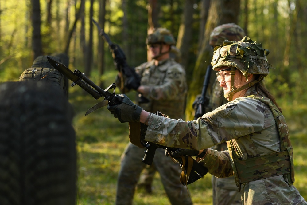 1-91 CAV, 173rd Airborne Brigade at Bayonet Assault Course