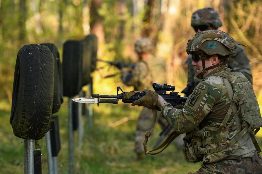 1-91 CAV, 173rd Airborne Brigade at Bayonet Assault Course