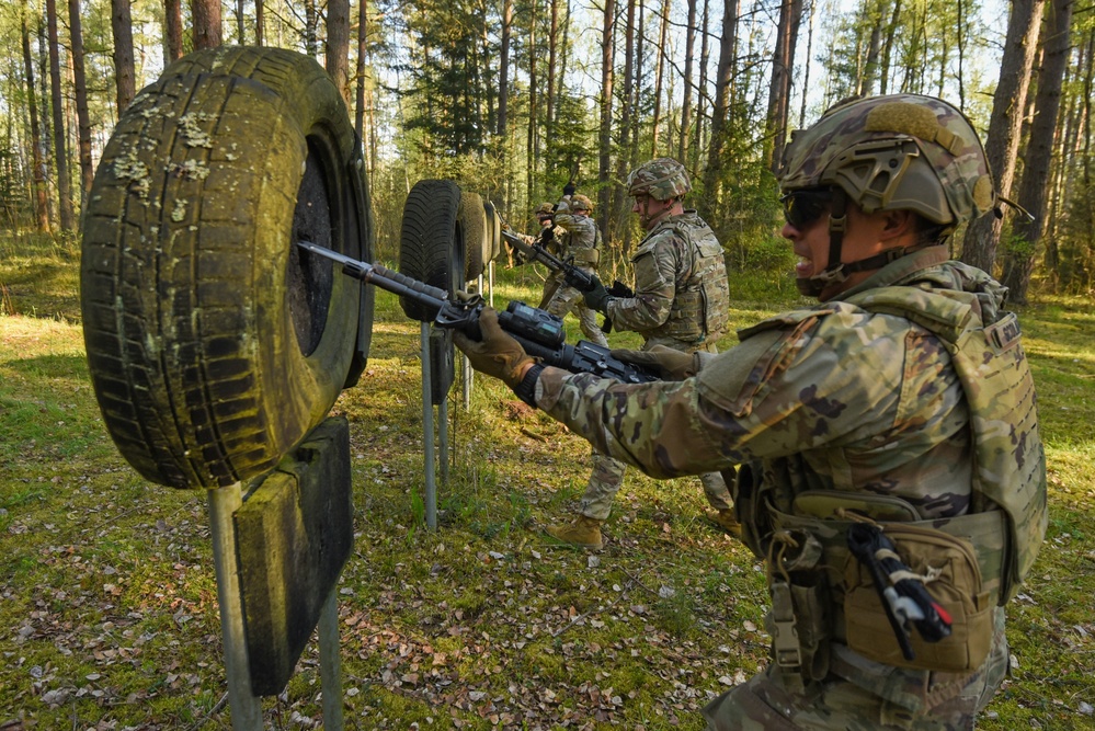 1-91 CAV, 173rd Airborne Brigade at Bayonet Assault Course