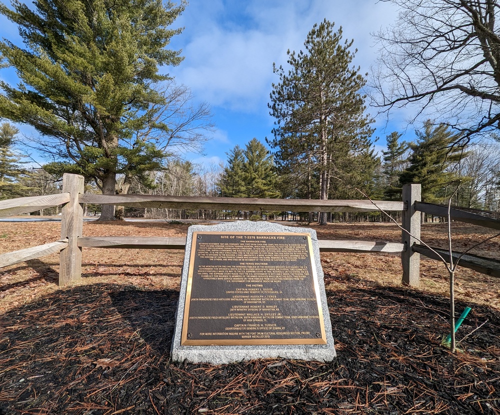 Around and About Fort Drum: The Barracks Fire Memorial