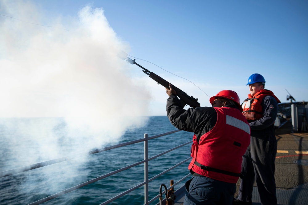 USS Normandy Conducts a Replenishment-at-Sea