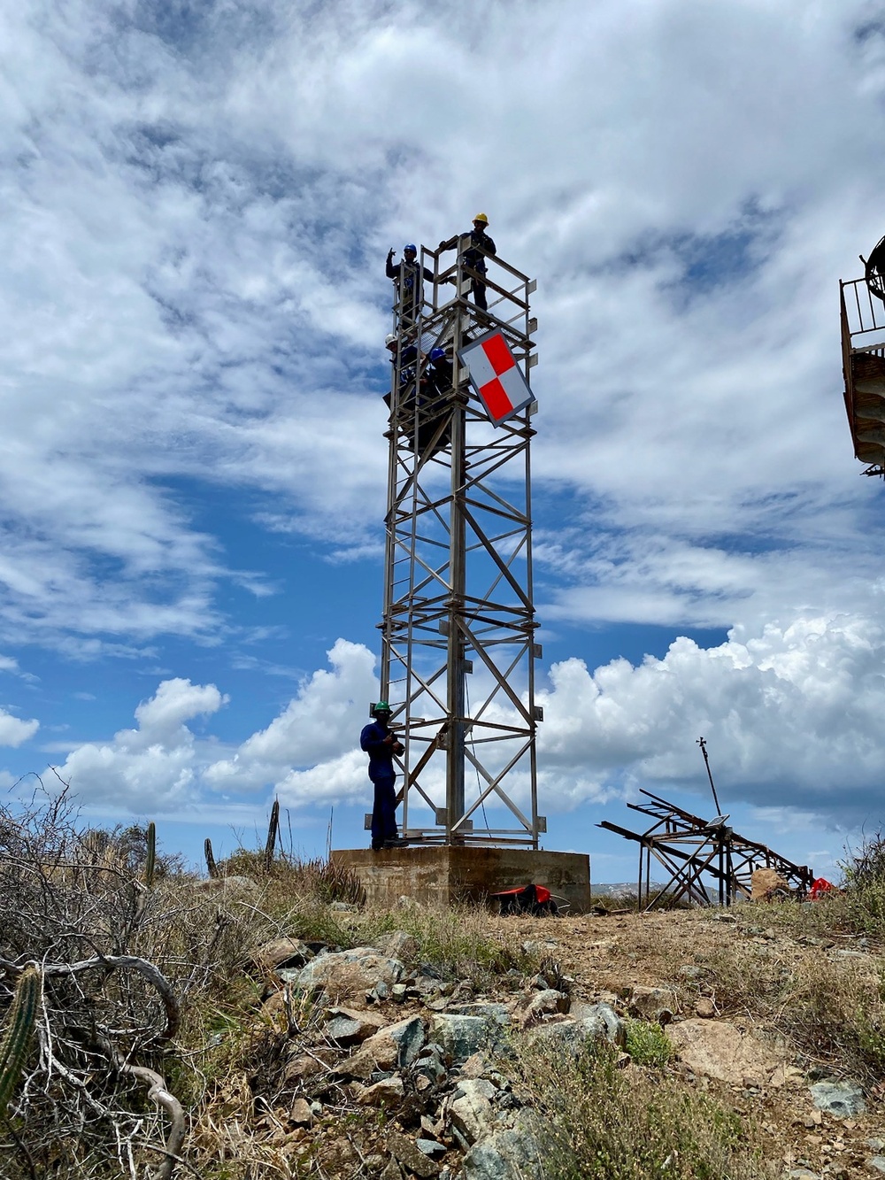 Coast Guard rebuilds aids to navigation tower in U.S. Virgin Islands
