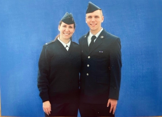 1st Lt. Erica Gunderson with son