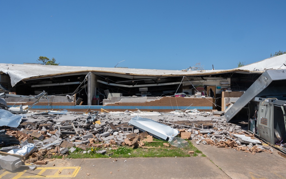 Covington's Elementary School Suffered Severe Damge During Tornaodes One Month Ago
