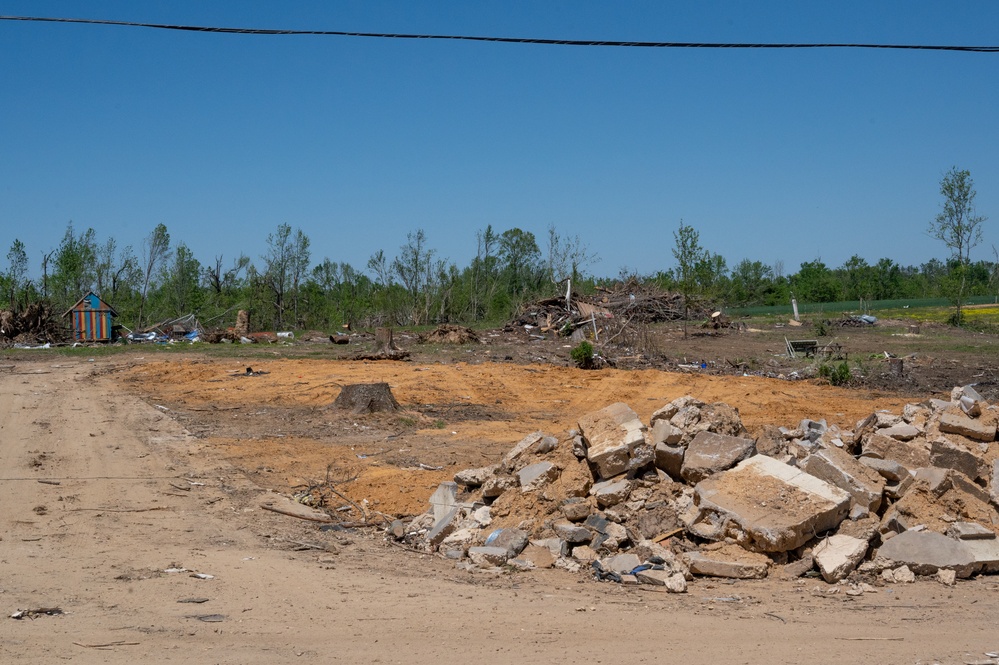 Tornado Recovery Visible as Destroyed Houses are Torn Down