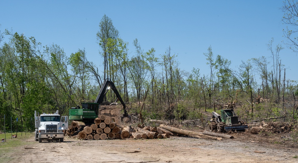 Signs of Tornado Recovery as Debris is Cleared