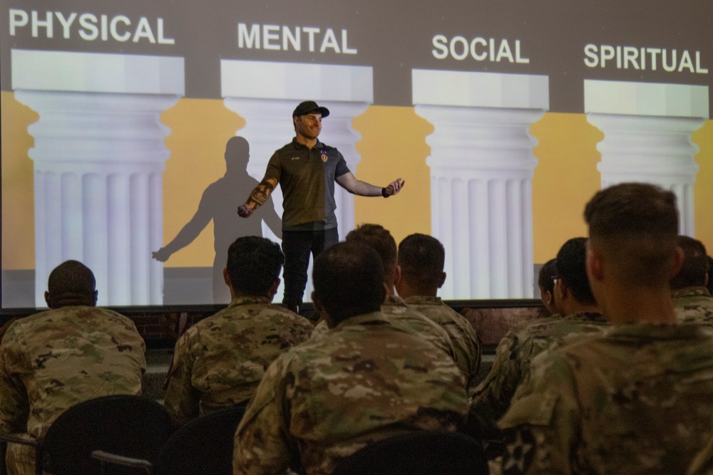 Journey Of An Optimist: J.P. Lane, Purple Heart recipient and motivational speaker, visits I Corps