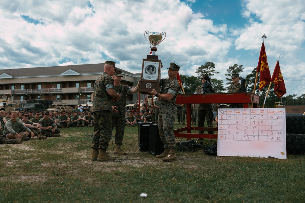 Marines with 2d Battalion, 6th Marine Regiment Receive the Chesty Puller Award