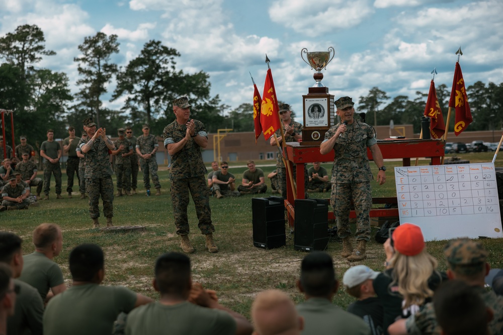 Marines with 2d Battalion, 6th Marine Regiment Receive the Chesty Puller Award