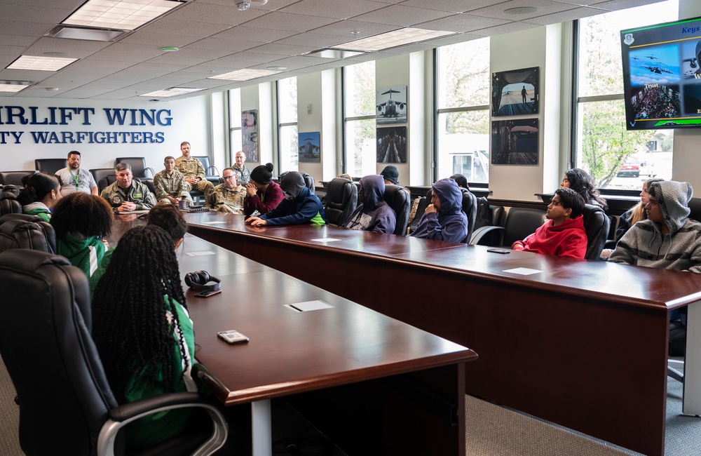 Clover Park High School tours 62d Airlift Wing