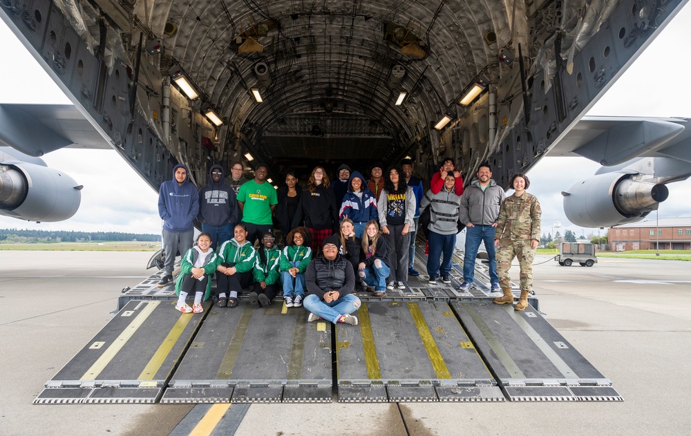 Clover Park High School tours 62d Airlift Wing