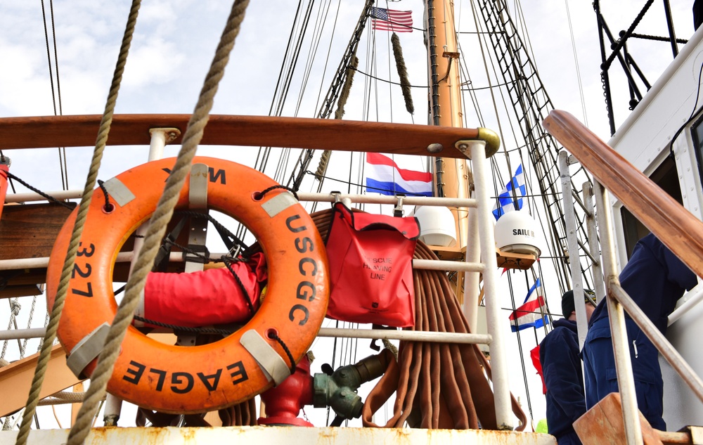 USCGC Eagle arrives in Dutch territorial waters