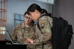 U.S. Army Soldiers from 5th Battalion, 159th General Support Aviation Battalion arrive in Zaragoza, Spain for Defender '23 Exercise