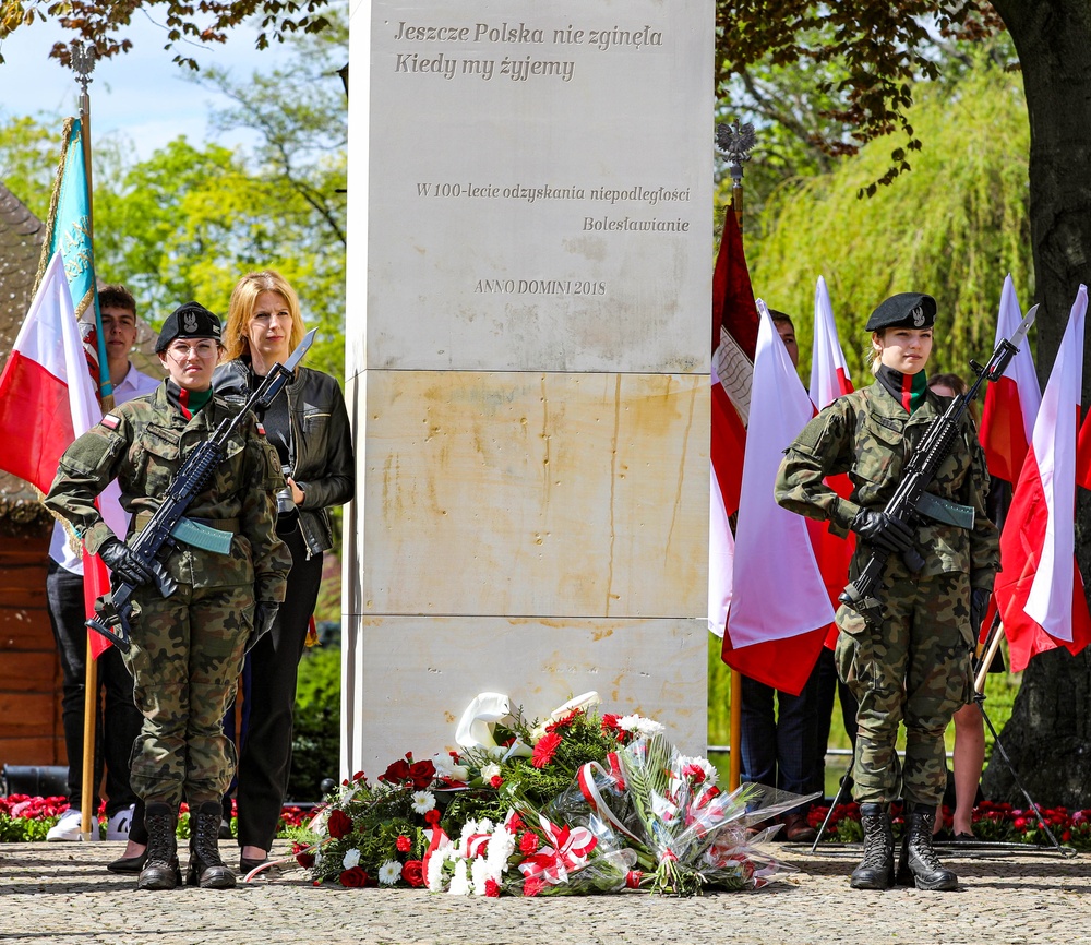 4ID Celebrates Constitution Day with Poland in Bolesławiec