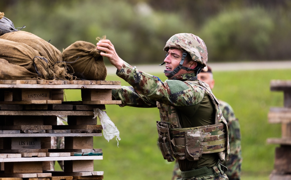 Soldiers from Hungary and Serbia participate in the 2023 Region IV Best Warrior Competition