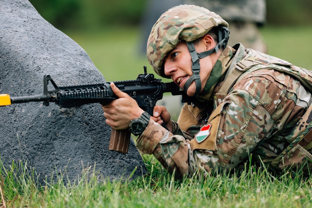 Soldiers from Hungary and Serbia participate in the 2023 Region IV Best Warrior Competition