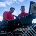 Sailors work on flight deck