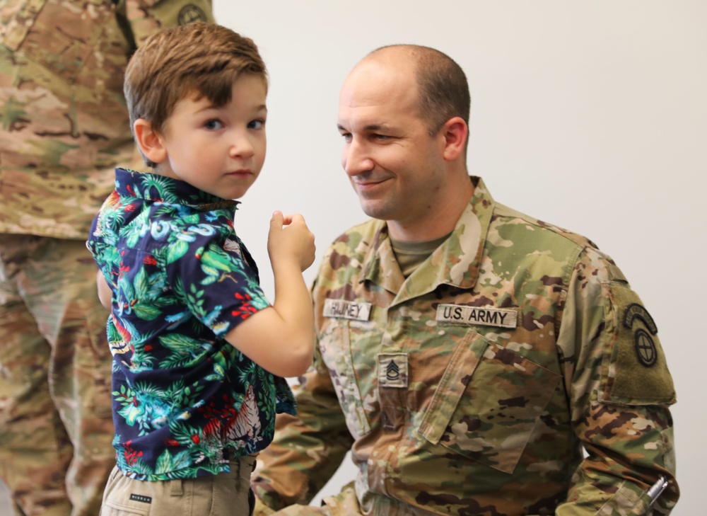Master Sgt. Hajney promoted by son during ceremony