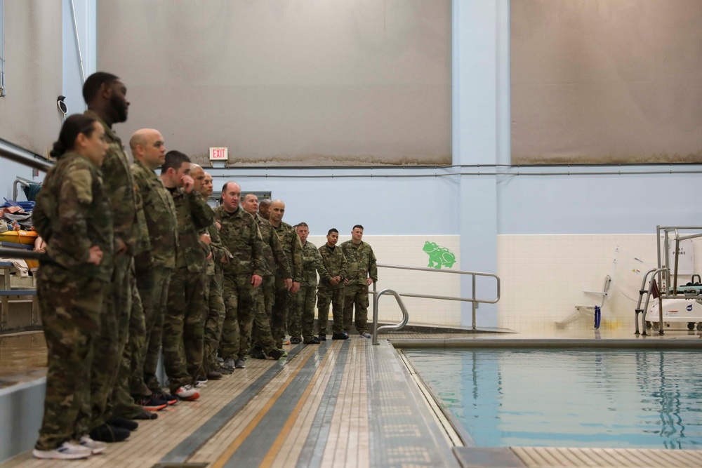 Guardsmen conducting Combat Water Survival Training