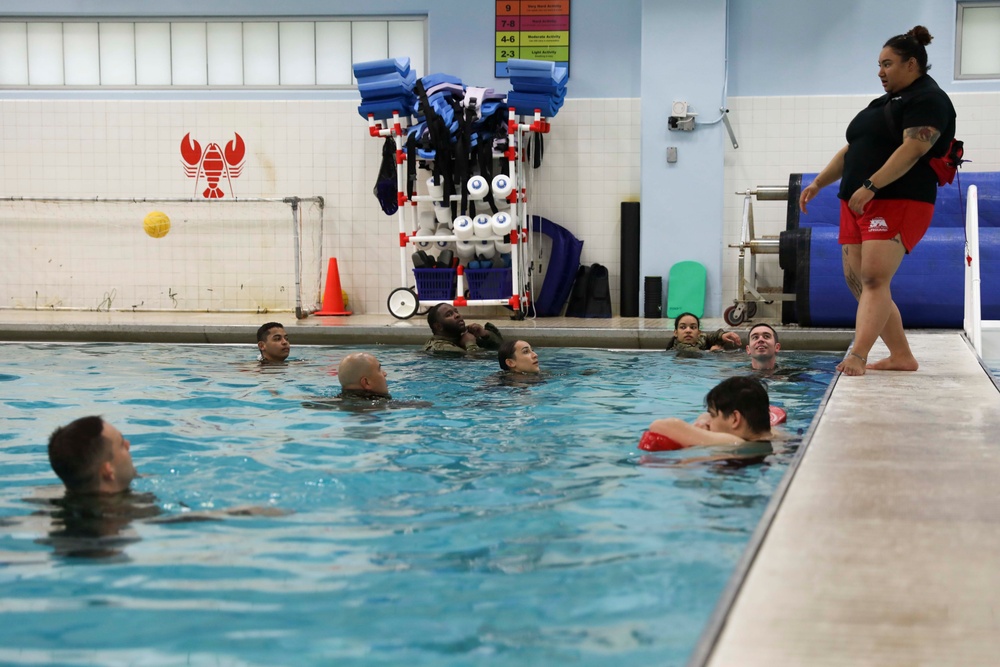 Guardsmen conducting Combat Water Survival Training