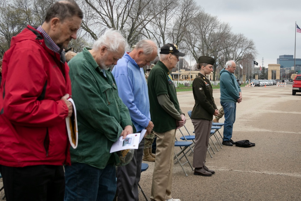 34th Infantry &quot;Red Bull&quot; Division Monument Dedication at Fort Snelling