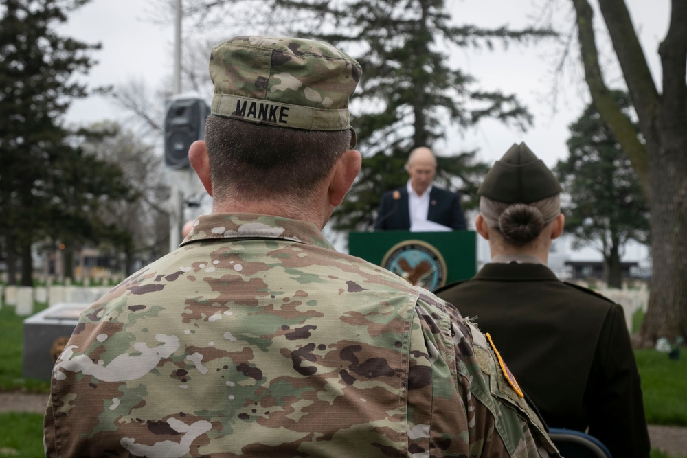 34th Infantry &quot;Red Bull&quot; Division Monument Dedication at Fort Snelling