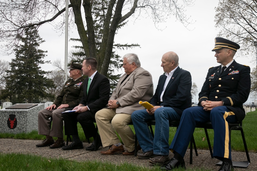 34th Infantry &quot;Red Bull&quot; Division Monument Dedication at Fort Snelling