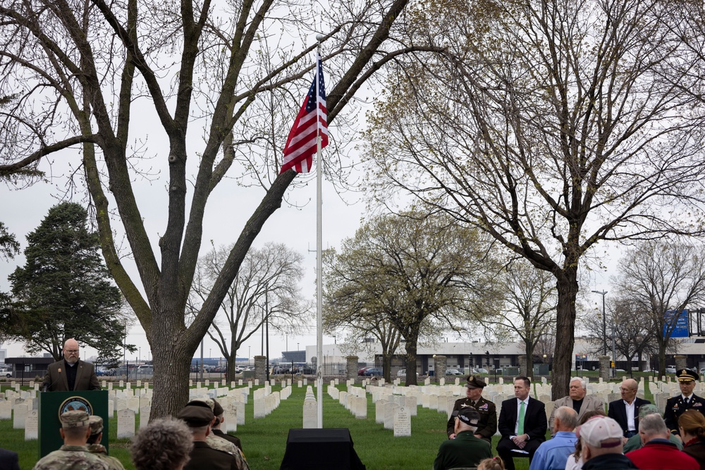 34th Red Bull Infantry Division Monument Dedication at Fort Snelling