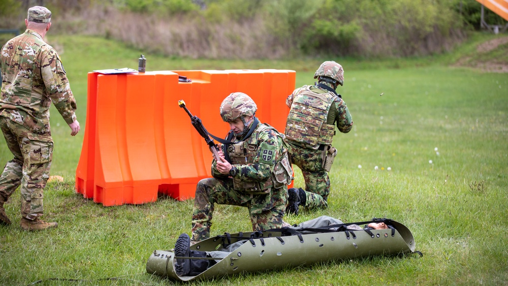 Soldiers from Serbia participate in the 2023 Region IV Best Warrior Competition