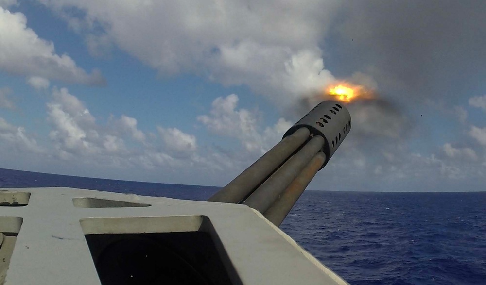 USS Milius (DDG 69) Conducts Live-Fire Exercise While Operating in the Philippine Sea