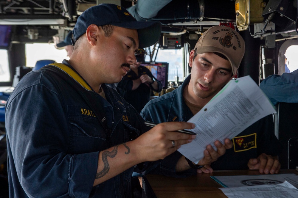 USS Paul Hamilton Fujairah Departure