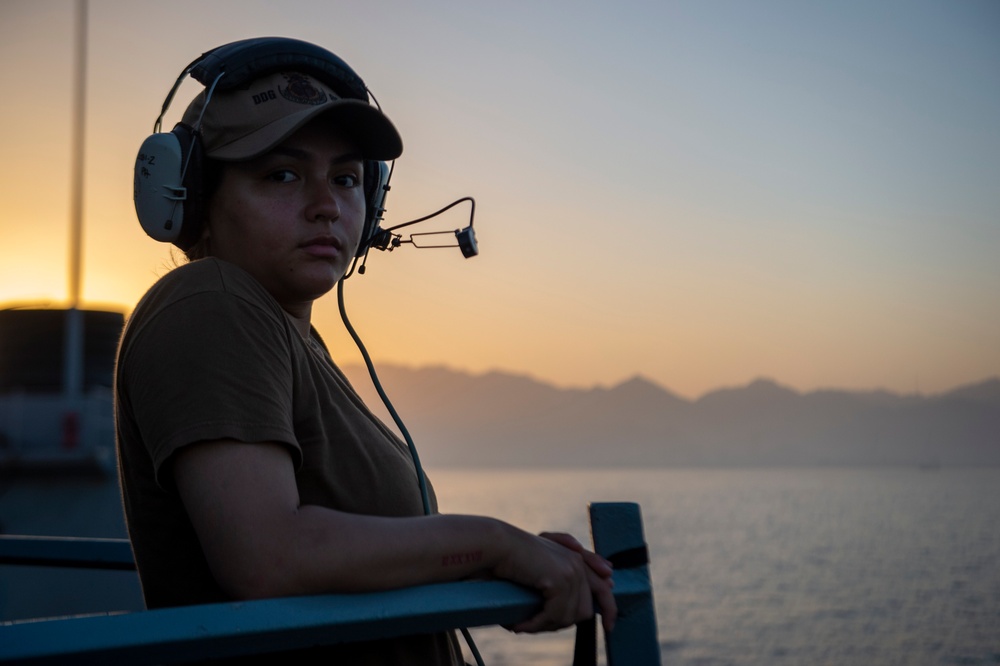 USS Paul Hamilton Fujairah Departure