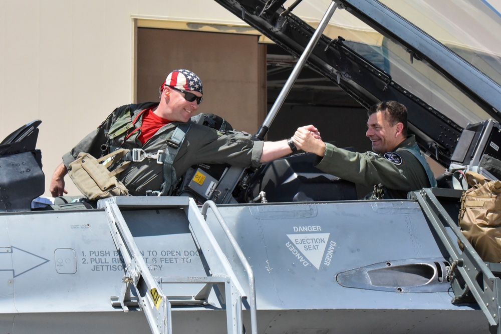 Lt. Gen. Michael Loh F-16 Flight