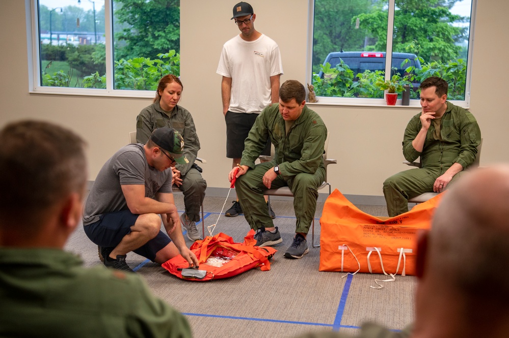 121st ARW pilots, aircrew participate in water survival training