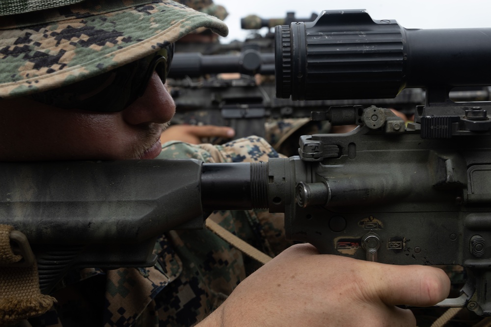 Marines with 31st MEU landing team conduct live-fire exercises