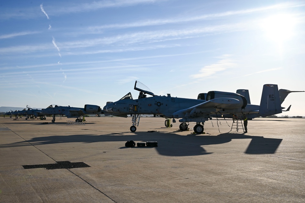 A-10 Thunderbolt IIs Arrive at Zaragosa, Spain for Defender Europe 2023