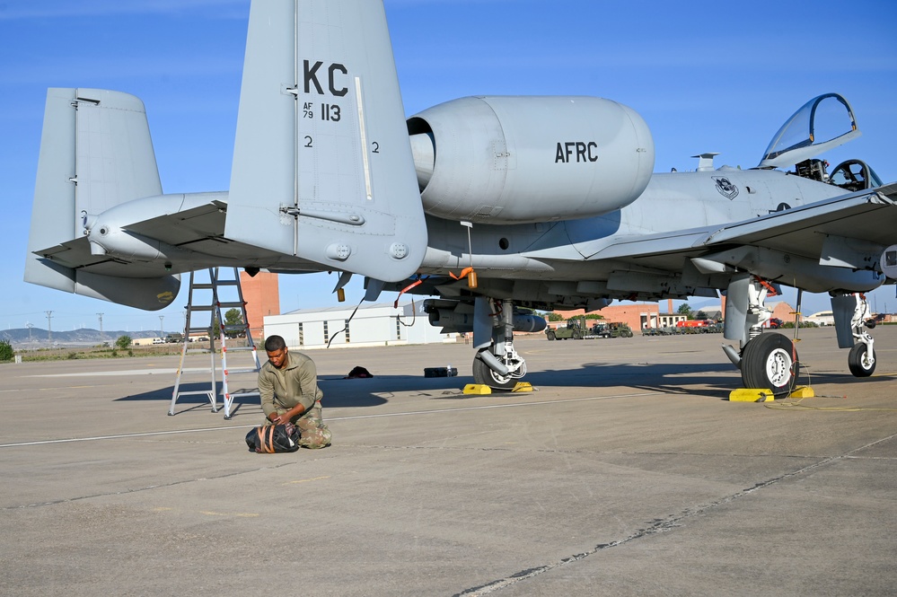 A-10 Thunderbolt IIs Arrive at Zaragosa, Spain for Defender Europe 2023