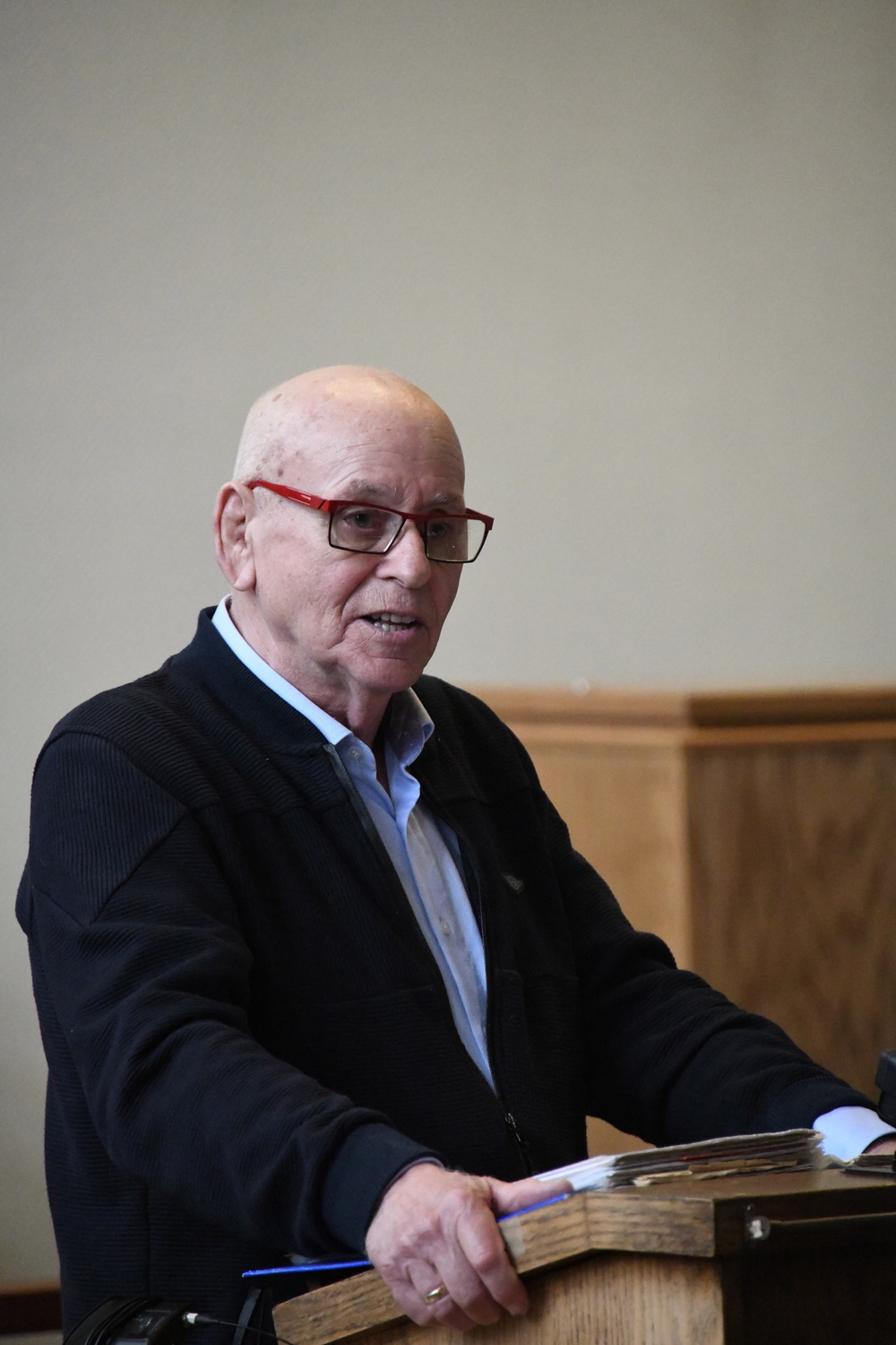 Holocaust Days of remembrance Commemoration JFC NATO Brunssum chapel with survivor Jack Aldewereld