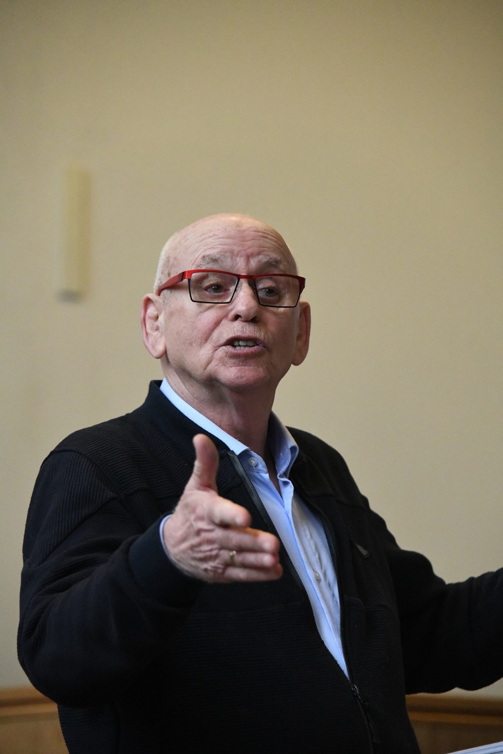 Holocaust Days of remembrance Commemoration JFC NATO Brunssum chapel with survivor Jack Aldewereld