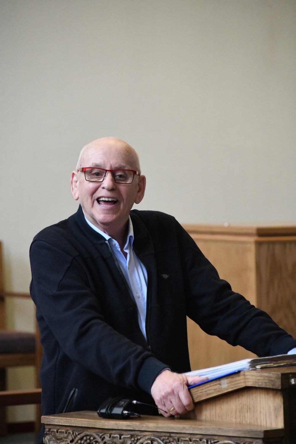 Holocaust Days of remembrance Commemoration JFC NATO Brunssum chapel with survivor Jack Aldewereld