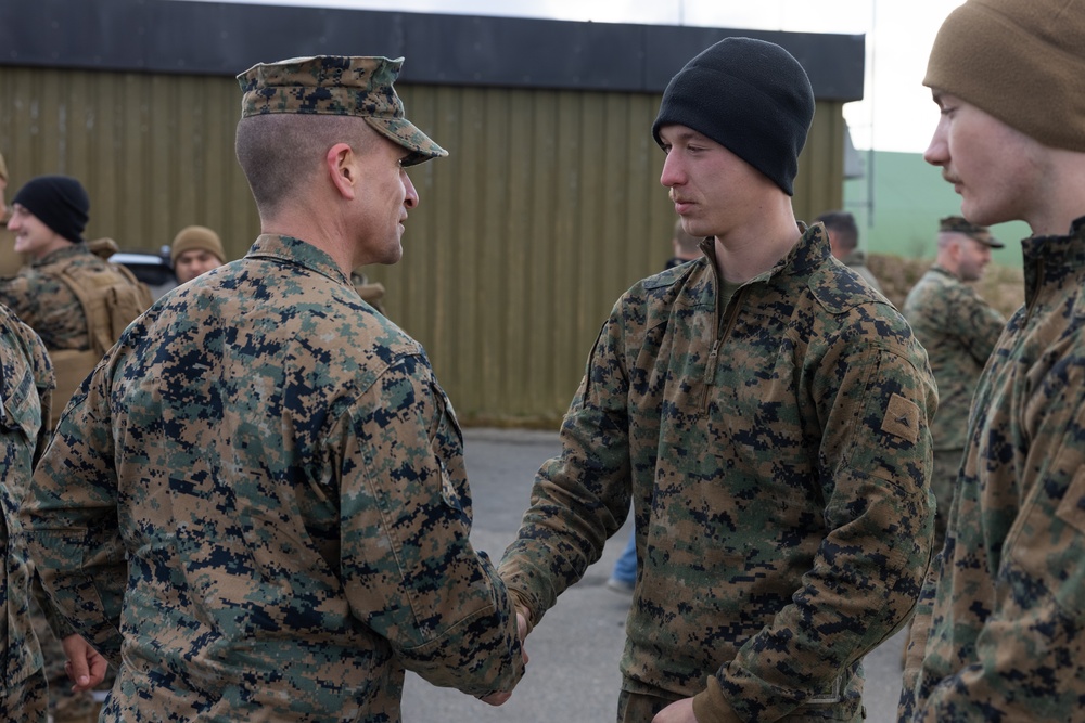 Task Force 61/2 Leaders Visit Marines Deployed in Norway