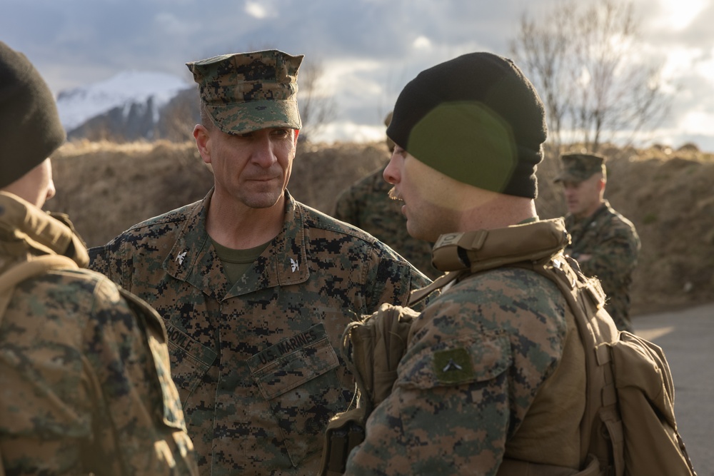 Task Force 61/2 Leaders Visit Marines Deployed in Norway