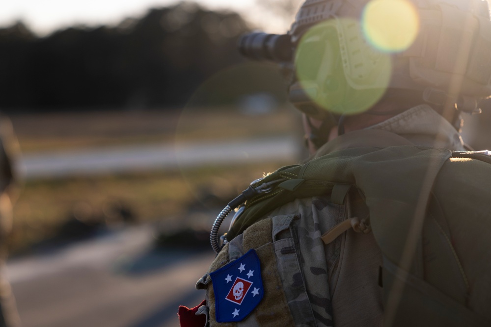 Marine Raiders conduct freefall jump operations