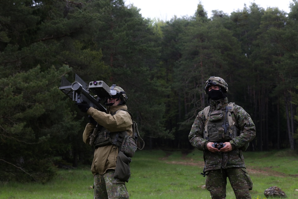 Slovak soldiers overwatch