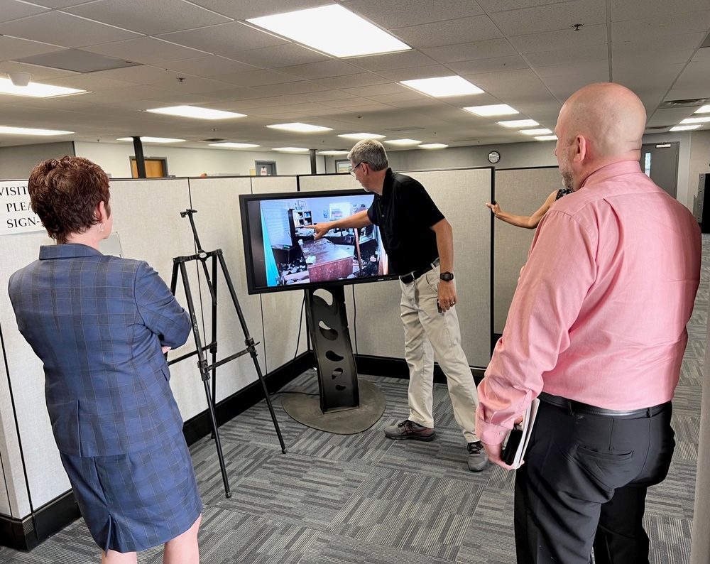 Ms. Melissa Blakesly visits AFCEC Readiness Lab at Tyndall Air Force Base, Fla.