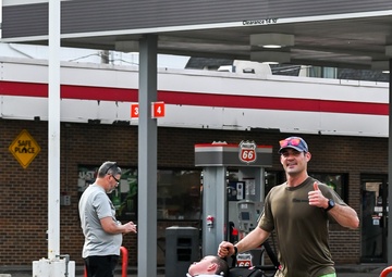 Nick and Sam: Kansas Army National Guard Soldier makes All Guard Marathon Team while pushing best friend to the finish